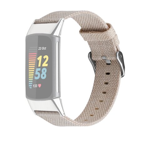 Fitbit Charge 5 & 6 Nylonband - Beige