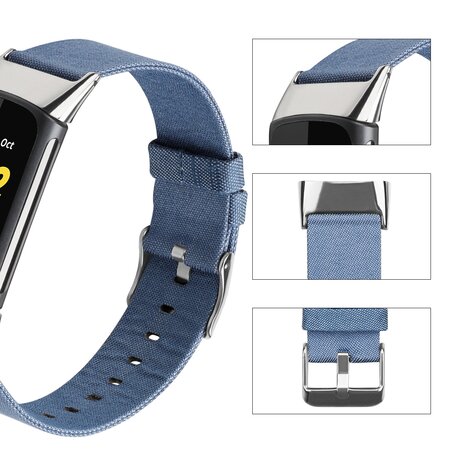 Fitbit Charge 5 & 6 Nylonband - Hellblau