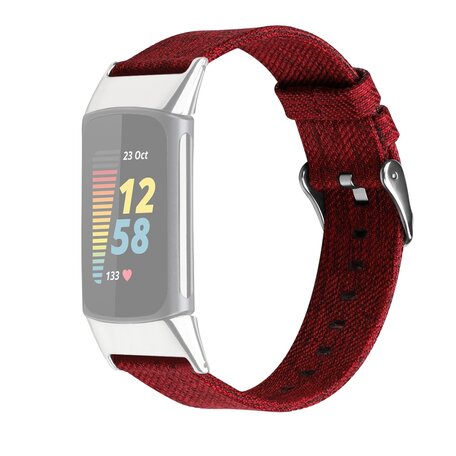 Fitbit Charge 5 & 6 Nylonband - Rot
