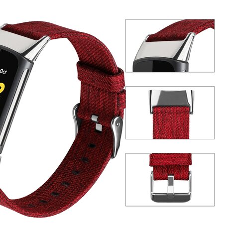 Fitbit Charge 5 & 6 Nylonband - Rot