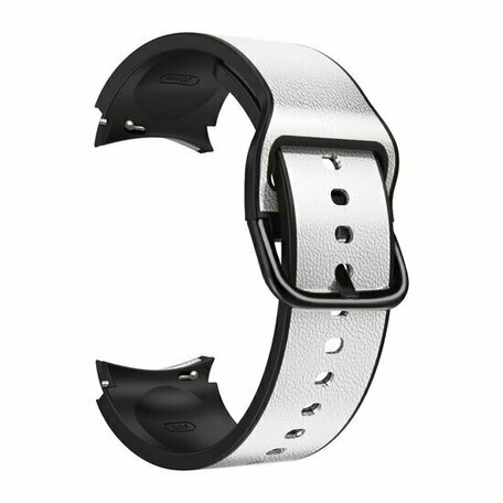 2 in 1 Silikon/Lederband - Grau - Samsung Galaxy Watch 6 Classic - 47mm & 43mm