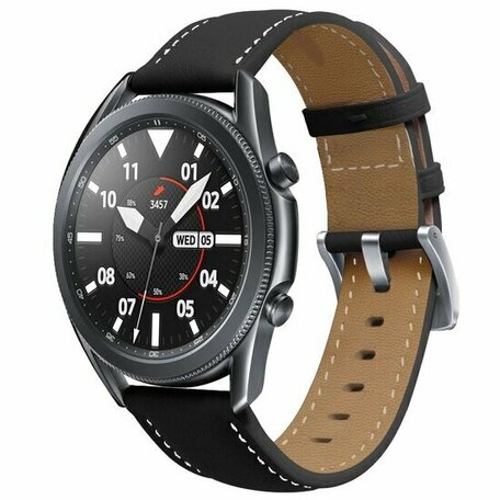 Premium-Lederarmband - Schwarz - Samsung Galaxy Watch 6 Classic - 47mm & 43mm