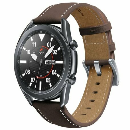 Premium Lederarmband - Dunkelbraun - Samsung Galaxy Watch 6 Classic - 47mm & 43mm