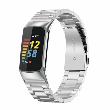 Metallband - Silber - Geeignet für FitBit Charge 5 & 6