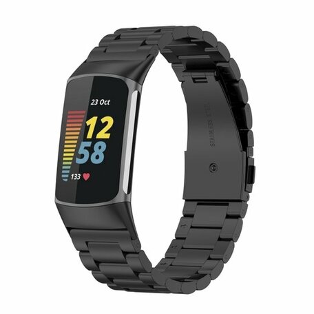 Metallband - Schwarz - Geeignet für FitBit Charge 5 & 6