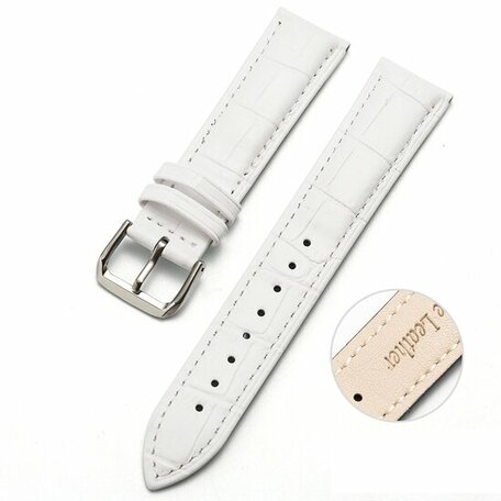 Samsung Galaxy Watch 6 - 40mm & 44mm - Krokodillederband - Weiß