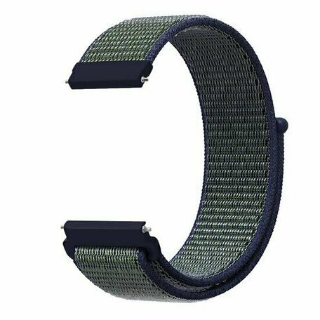 Huawei Watch GT 3 pro - 43mm - Sport Loop Armband - Blau mit grünem Band