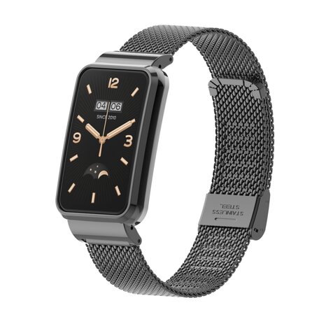 Milanaise Band mit Gehäuse - Schwarz - Xiaomi Smart band 7 Pro