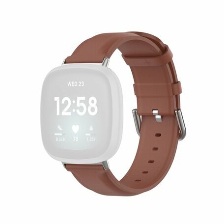 Fitbit Versa 3/4 & Sense 1/2 Lederband - Braun