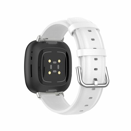 Fitbit Versa 3/4 & Sense 1/2 Lederband - Weiß