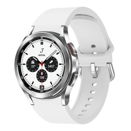 Samsung Galaxy Watch 4 Classic - 42mm & 46mm - Klassisches Sportarmband - Weiß