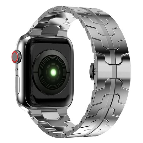 Stahlgliederarmband - Silber - Geeignet für Apple Watch 38mm / 40mm / 41mm