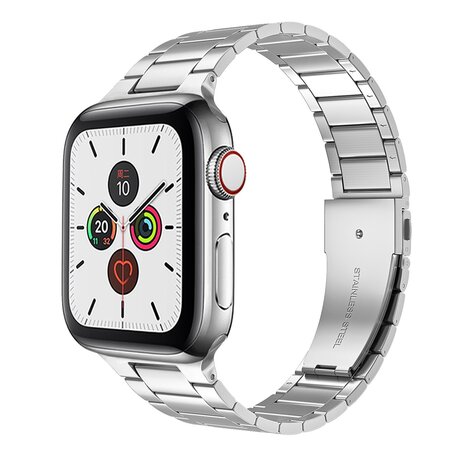 Stahlgliederarmband - Silber - Geeignet für Apple Watch 42mm / 44mm / 45mm / 49mm