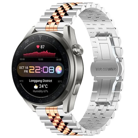 Huawei Watch GT 3 pro - 43mm - Stahlband - Silber / Roségold