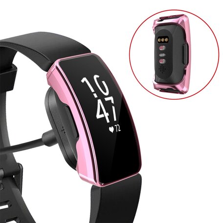 Fitbit Inspire 1 / HR / Ace 2 TPU Fall (vollständig geschützt) - Rosa