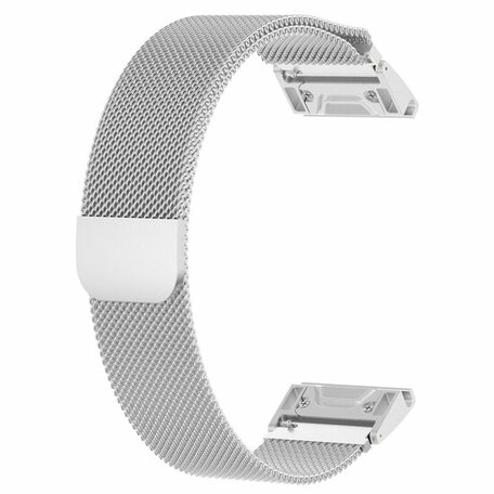 Milanaise-Armband - Silber - Garmin Fenix 7S / 6S / 5S & Instinct 2s