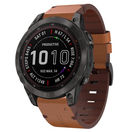 Lederband - Braun - Garmin Fenix 7 / 6 / 5