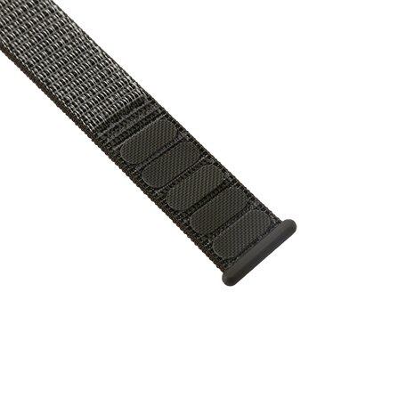 Sport Loop Armband - Grau mit Dunkelgrün - Geeignet für Apple Watch 38mm / 40mm / 41mm