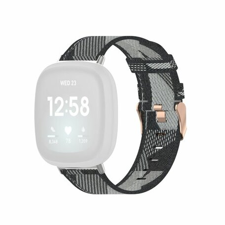 Fitbit Versa 3/4 & Sense 1/2 Segeltuchband - Grau