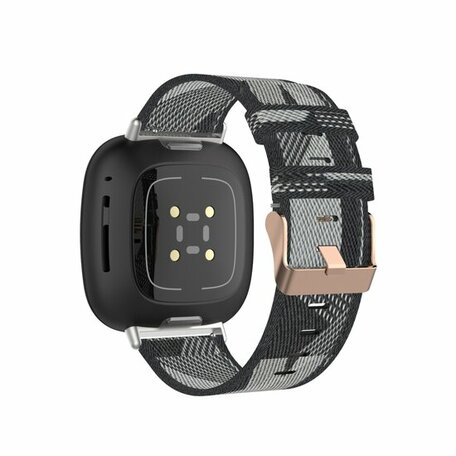 Fitbit Versa 3/4 & Sense 1/2 Segeltuchband - Grau