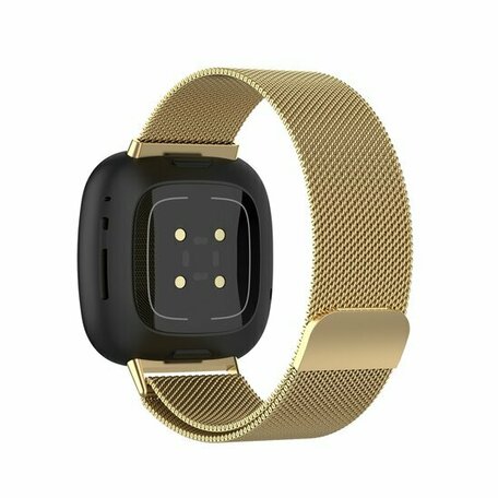 Fitbit Versa 3/4 & Sense 1/2 milanaise Armband - Large - Gold