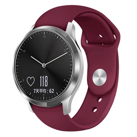 Garmin Venu 3s / Vivoactive 4s / Venu 2s / Vivomove 3s / Forerunner 255s - Sportarmband - Größe: Large - Bordeaux