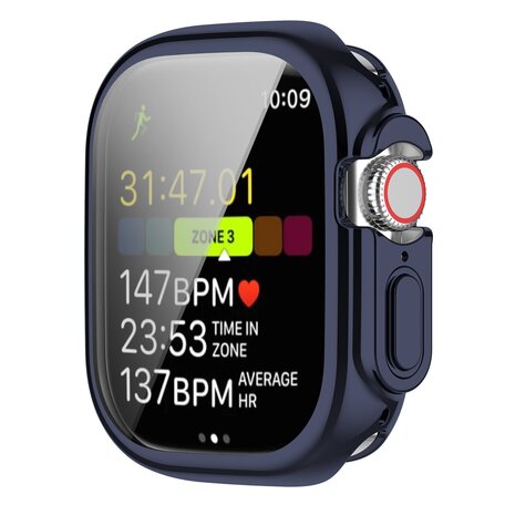 Apple Watch Ultra TPU-Hülle - Vollständig geschützt - Dunkelblau - Geeignet für Apple Watch 49mm (Ultra)