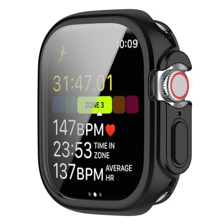 Apple Watch Ultra TPU Gehäuse - Vollständig geschützt - Schwarz - Geeignet für Apple Watch 49mm