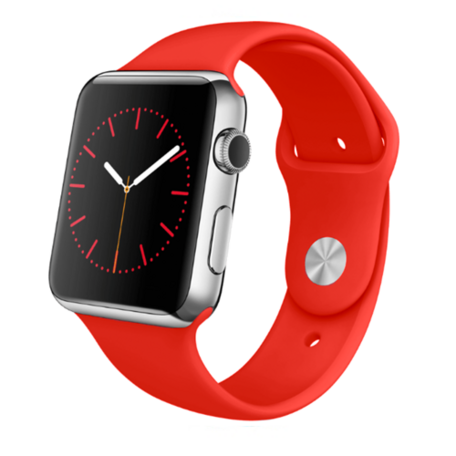 Gummi-Sportarmband - Rot - Geeignet für Apple Watch 42mm / 44mm / 45mm / 49mm