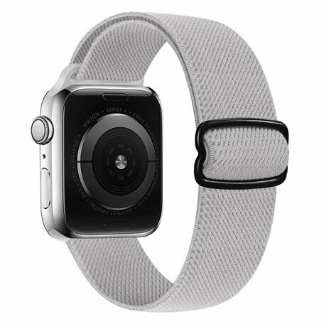 Solo Loop Nylonband - Grau - Geeignet für Apple Watch 44mm / 45mm / 46mm / 49mm