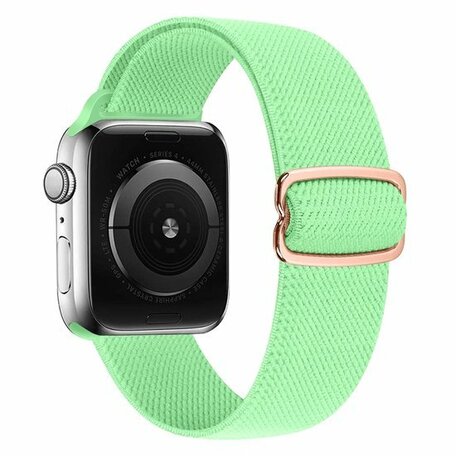 Solo Loop Nylonband - Hellgrün - Geeignet für Apple Watch 44mm / 45mm / 46mm / 49mm
