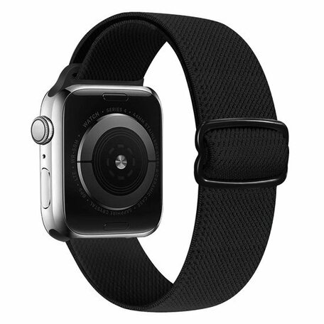 Solo Loop Nylonband - Schwarz - Geeignet für Apple Watch 44mm / 45mm / 46mm / 49mm