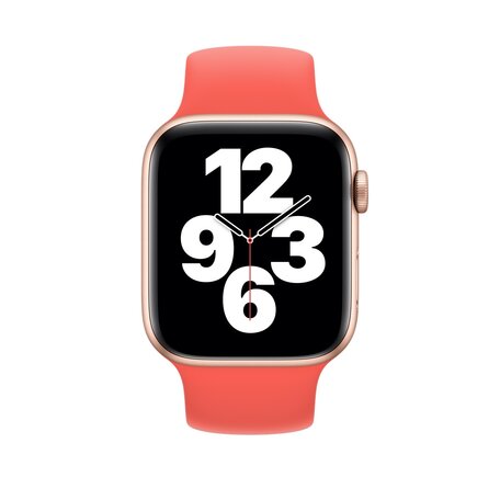 Solo Loop Link series Armband - Größe: M - Korallenrot - Geeignet für Apple Watch 38mm / 40mm / 41mm / 42mm