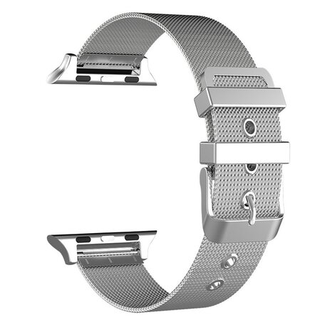 Milanaise mit Schnallenarmband - Silber - Geeignet für Apple Watch 44mm / 45mm / 46mm / 49mm