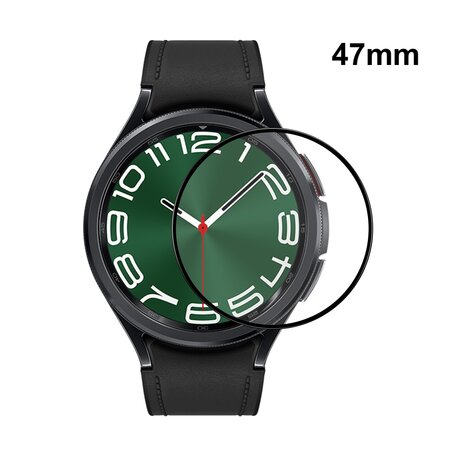 Displayschutzfolie - Tempered Glass - Geeignet für die Samsung Galaxy Watch 6 Classic - 47mm
