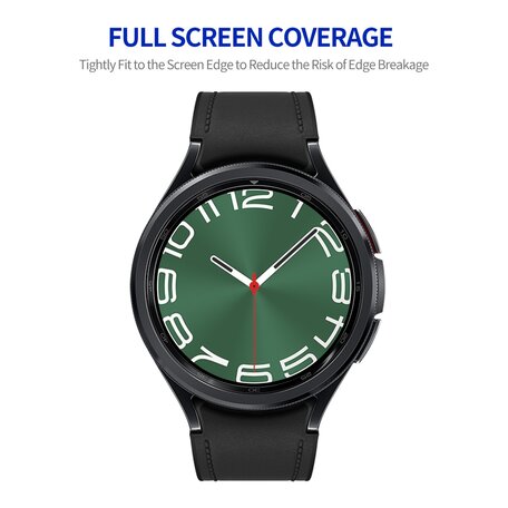 Displayschutzfolie - Tempered Glass - Geeignet für die Samsung Galaxy Watch 6 Classic - 47mm