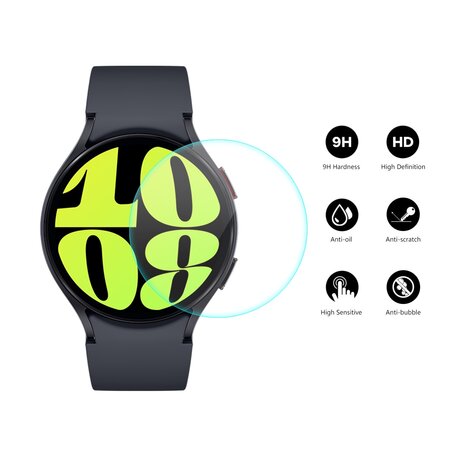 Displayschutzfolie - Tempered Glass - Geeignet für die Samsung Galaxy Watch 6 - 44mm