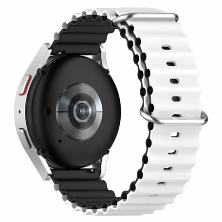 Garmin Forerunner 55 / 245 / 645 - Ocean Style Armband - Weiß / Schwarz