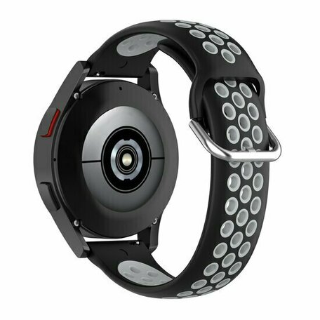 Garmin Forerunner 55 / 245 / 645 - Silikon-Sportarmband mit Schnalle - Schwarz + Grau