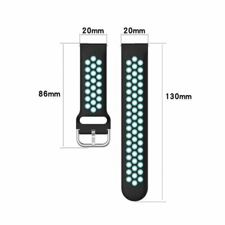 Garmin Forerunner 55 / 245 / 645 - Silikon-Sportarmband mit Schnalle - Dunkelgrün + Schwarz