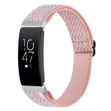 FitBit Inspire 2 & Ace 3 Elastisches Solo-Schleifen-Nylonband - Rosa