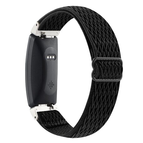 FitBit Inspire 2 & Ace 3 Elastisches Solo-Schleifen-Nylonband - Schwarz