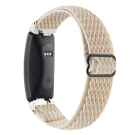 FitBit Inspire 2 & Ace 3 Elastisches Solo-Schleifen-Nylonband - Beige