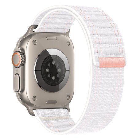 Nylon Wave Armband - Weiß - Geeignet für Apple Watch 44mm / 45mm / 46mm / 49mm