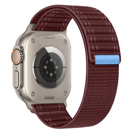 Nylon Wave Armband - Bordeaux - Geeignet für Apple Watch 44mm / 45mm / 46mm / 49mm