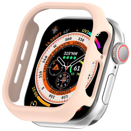 Hartschalengehäuse 46mm (offene Vorderseite) - Hellrosa - Geeignet für Apple Watch 46mm
