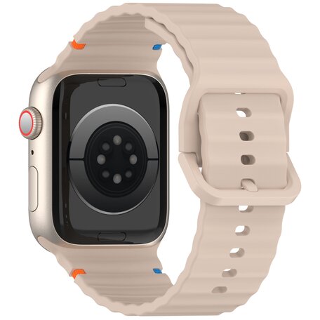 Wave Sportband - Cappuccino - Geeignet für Apple Watch 38mm / 40mm / 41mm / 42mm