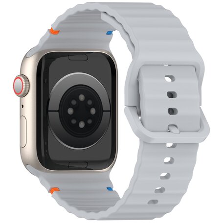 Wave Sportband - Grau - Geeignet für Apple Watch 38mm / 40mm / 41mm / 42mm
